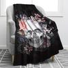 Skull Pattern Flannel Blanket Digital Print Blanket Halloween Gift Bedroom Sofa Decoration