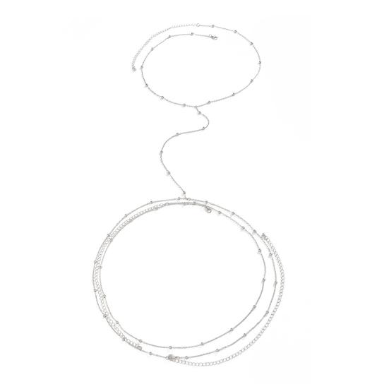 Körperkette für Damen, Schlanke Taille und Brustkette, Verstellbarer Strand Bikini Schmuck, Sexy Festival Layered Körper Schmuck