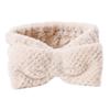 Elastic for Women Girls Bowtie Makeup Headband Spa Headband for Washing Face Fuzzy Towel Headband