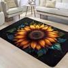 1PC Sunflower Pattern Kitchen Rugs Non-Slip Home Door Mats Pop design Bathroom Rugs Bath Mat Carpet for Home Sink Laundry Decor