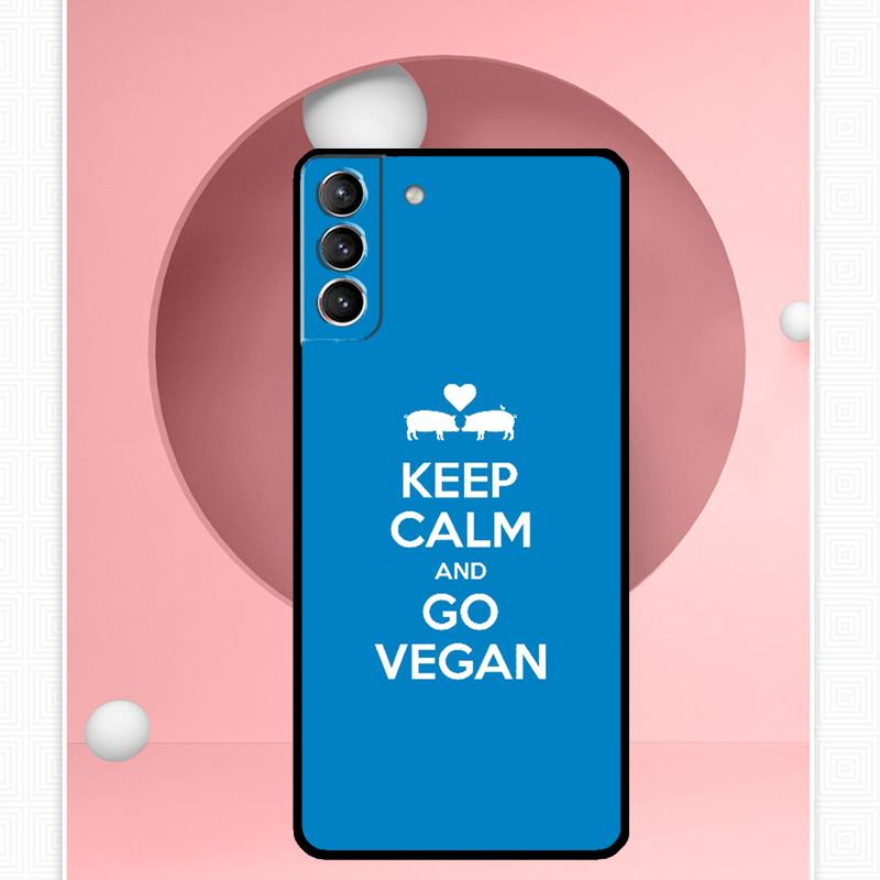 Go Vegan Case For Samsung Galaxy S24 Ultra S22 Plus S20 S21 FE S8 S9 S10 Note 10 20 S23 Ultra Cover