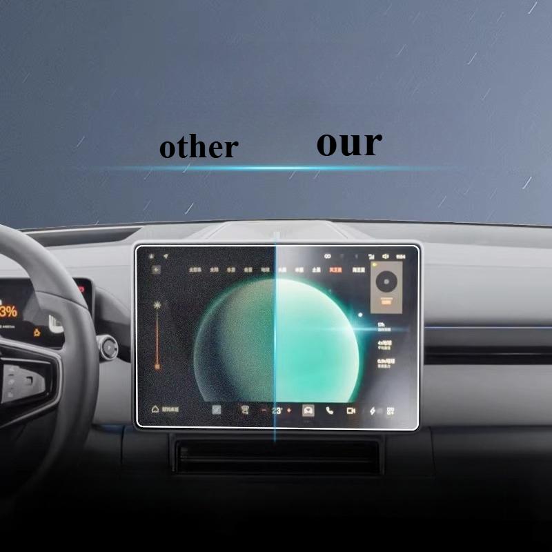 Navigation Infotainment Display HD Anti-Scratch Interior Accessories Tools Tempered Glass Screen Protector for 2024 Polestar 4