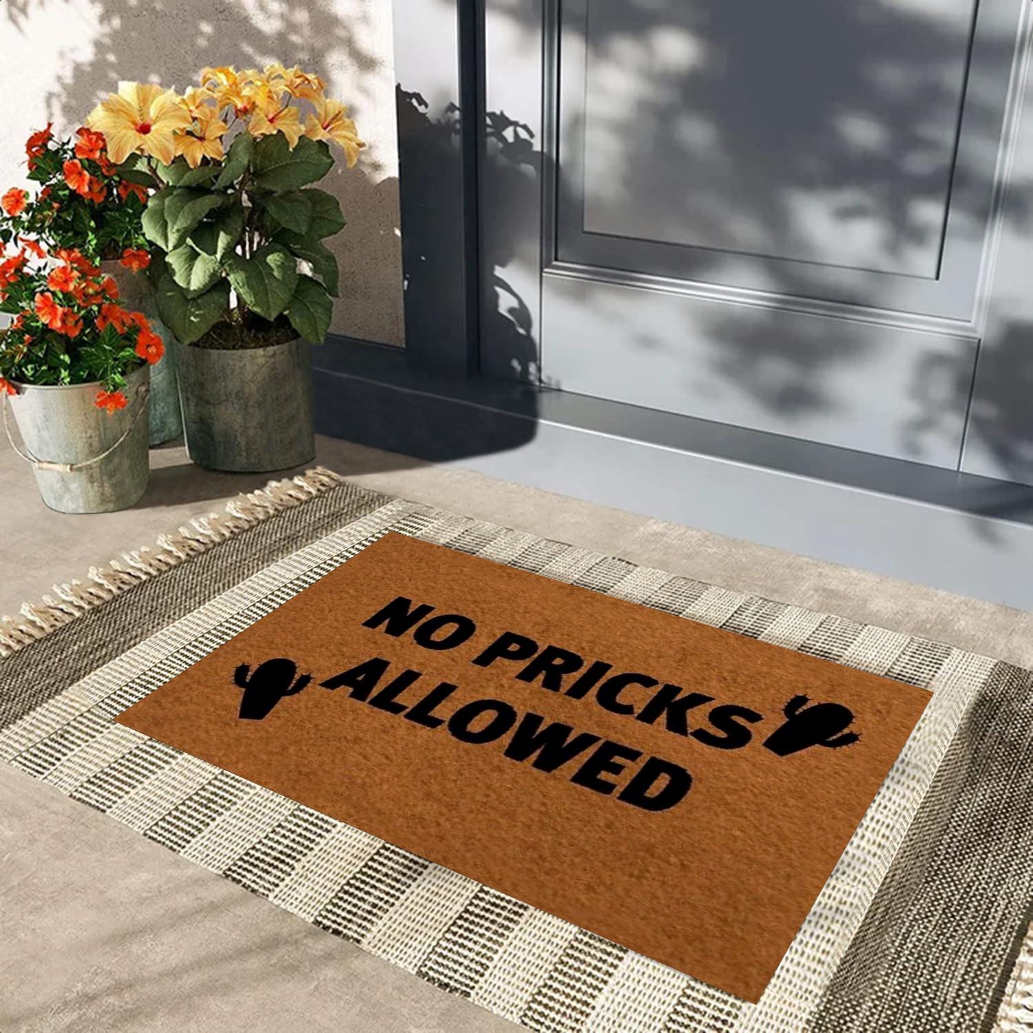 Geen Steken Toegestaan Cactus Deurmat Rubber Badkamer Keukenmat Tuin Garage Deur Vloermat Antislip Tapijt Entreekleed 18x30 Inch