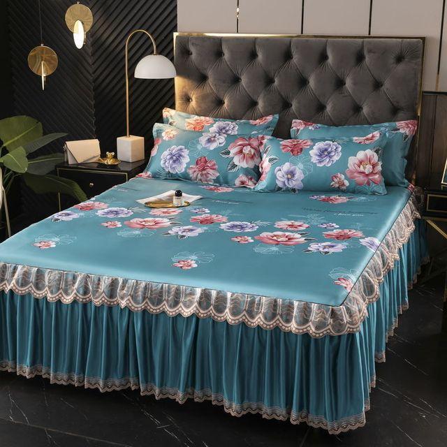 Cool Mat Ice Silk Mat Trzyczęściowy zestaw Pojedynczy Podwójny Można prać w pralce Narzuta na łóżko Letnie łóżko Rozkładane Składane Klimatyzowane siedzisko