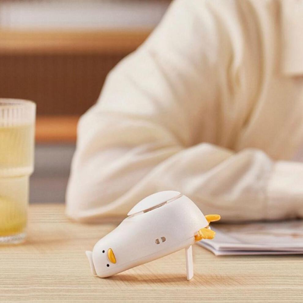 Hanging Neck Fan with Adjustable Strap, Cute Cartoon Duck Shape, Fan Holder, DIY Accessories less