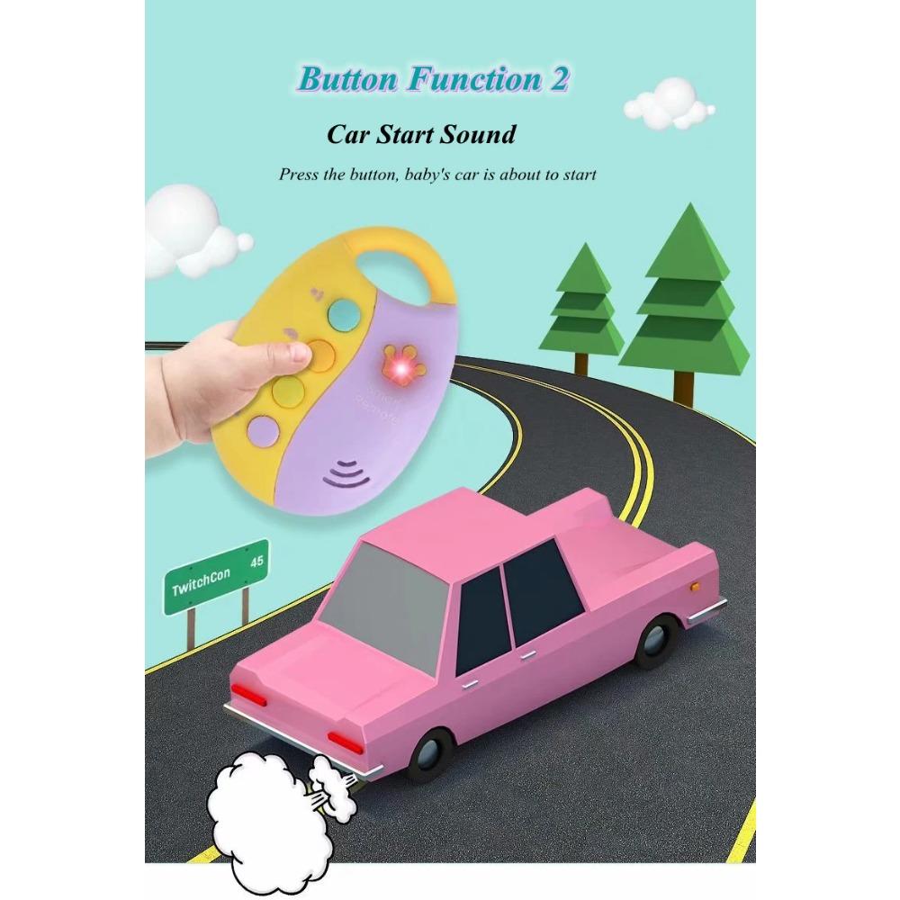 Musikalische Autoschlüssel für Babys - Intelligente Fernbedienung + Autogeräusche, Alter 6-18 Monate Simuliertes Fahren / Früherziehung