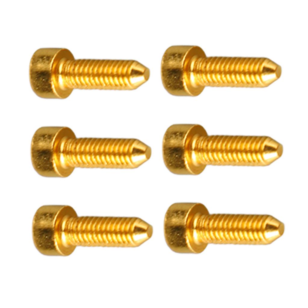 6PCS Guitar Hex Head Screws Double Tremolo Bridge Saddle String Locking Screw with Taper Tip