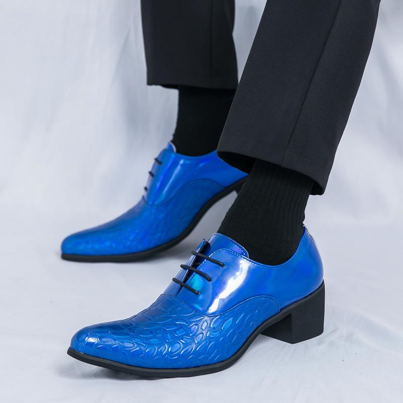 Luxury Brand Pointed Chelsea Shoes Lace Up Luxury Gold Party Men's Formal Shoes High-end Business Casual Shoes for Men's