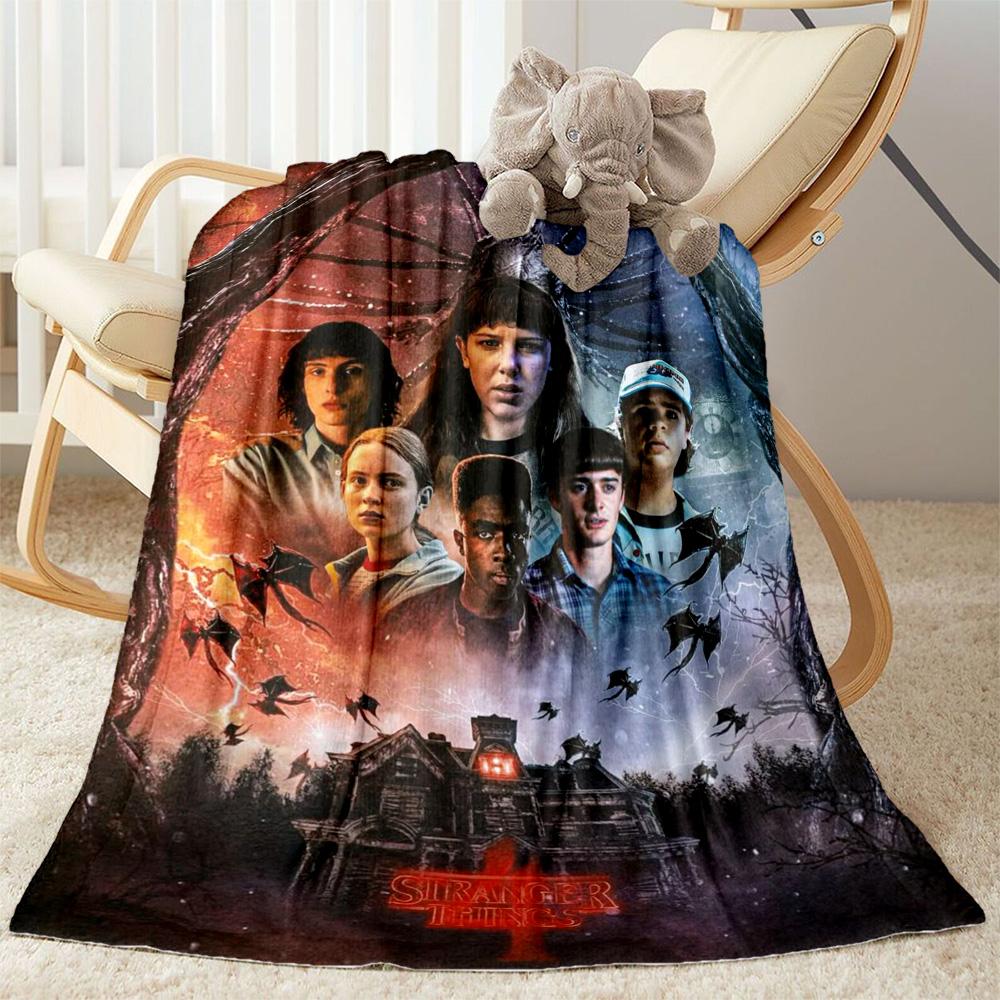 Stranger Things Blanket Suitable for sofas,travel, living rooms also a good gift for friends and family Suitable for all seasons.