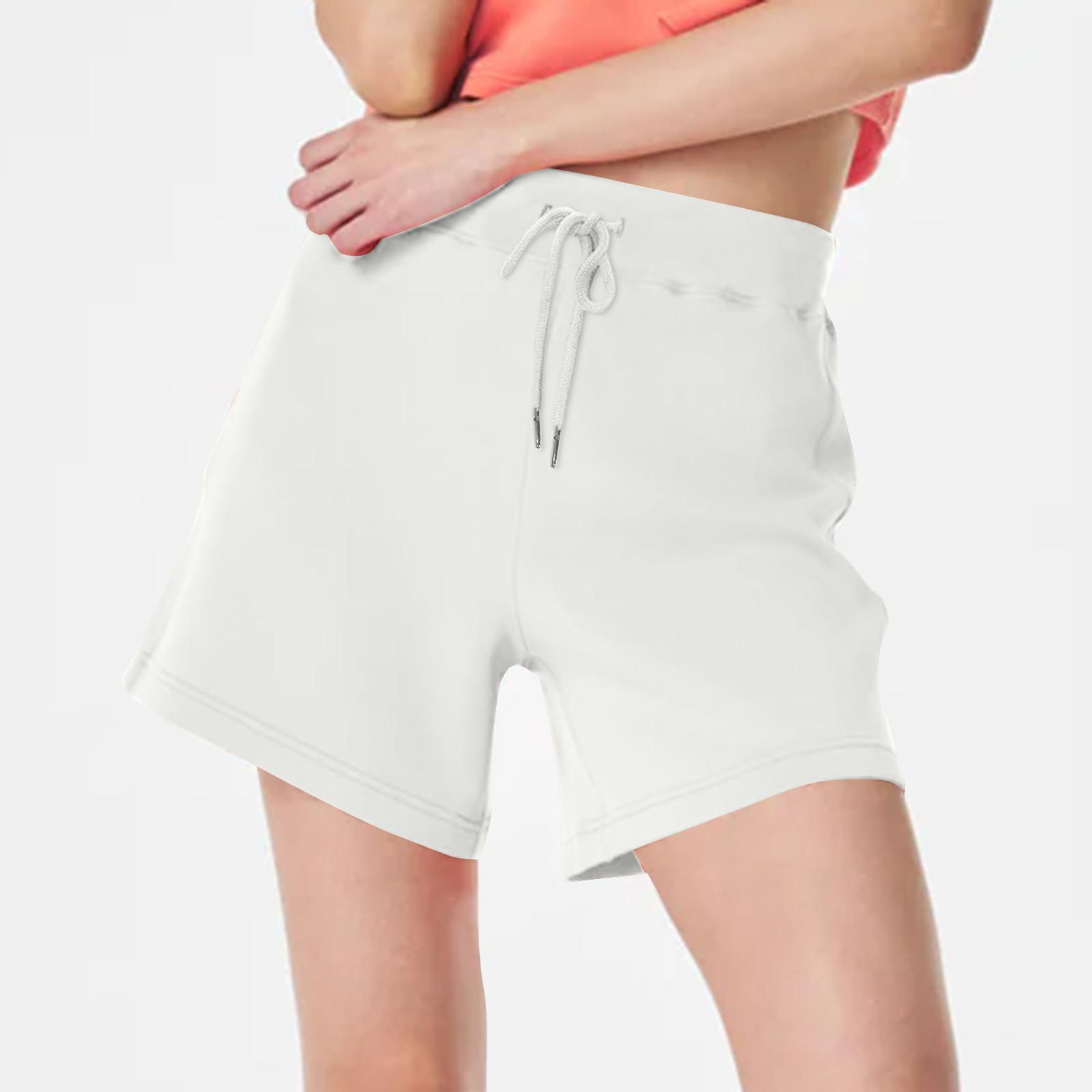 

Women s Casual Comfy Moisture Wicking Drawstring Shorts XL белый