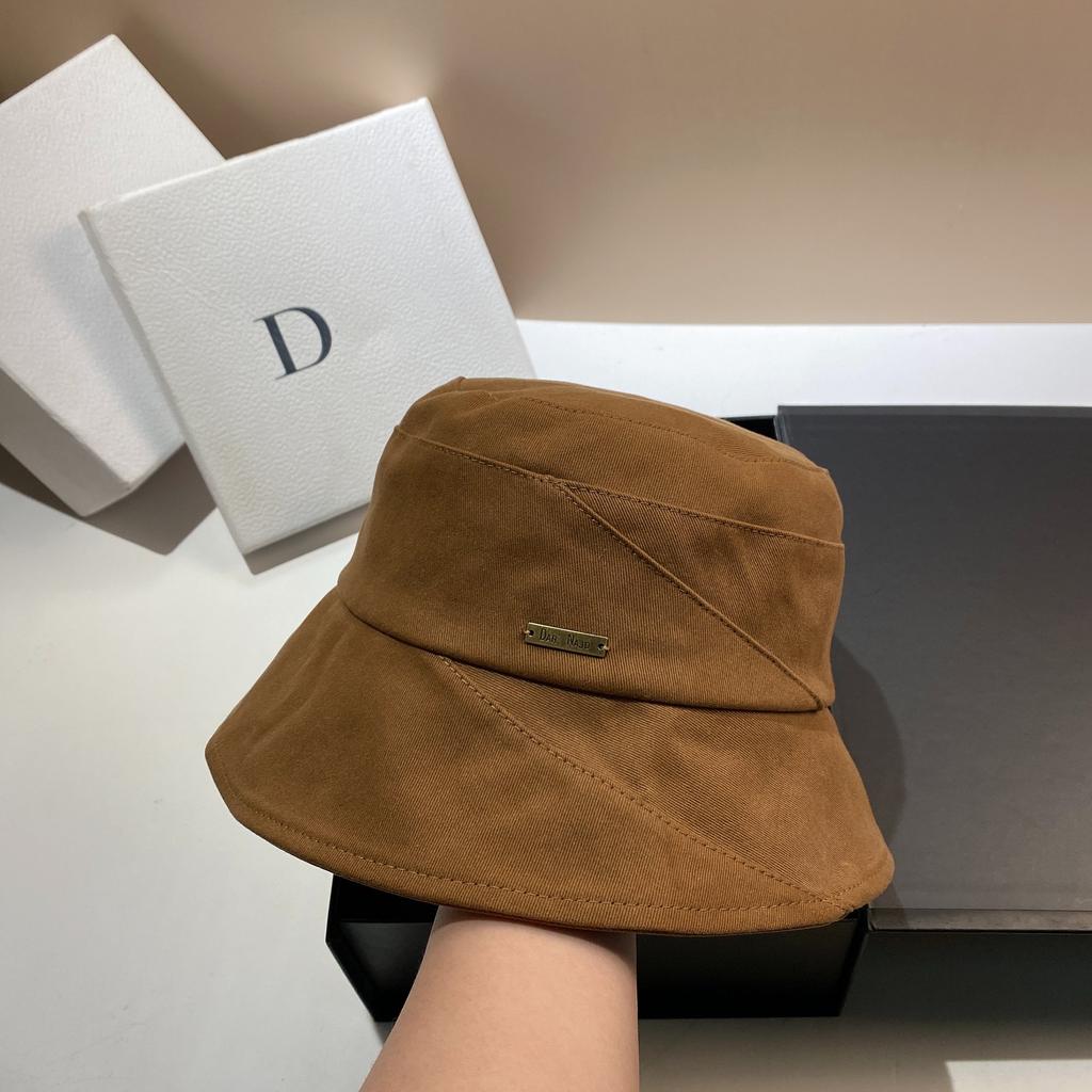 Cotton Bucket Hat Women'S Spring And Summer Outdoor Sunscreen Face Cover Casual Hat Simple Internet Celebrity Basin Hat Tide