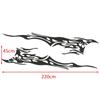 A Set Auto Black Flame Car Decal Vinyl Graphics Two Side Body Stickers