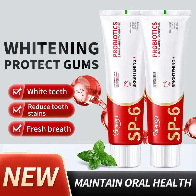 Probiotic Whitening Toothpaste with Baking Soda - Removes Smoke Stains, English Version SP-6