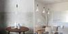 Ceiling hanging lamp for kitchen dining room living room chandelier white modern