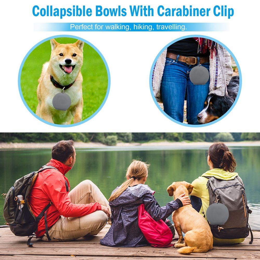 To Clean Portable Collapsible Foldable Silicone Slow Feeder Pets Supplies Dog Bowl Feeding Bowl
