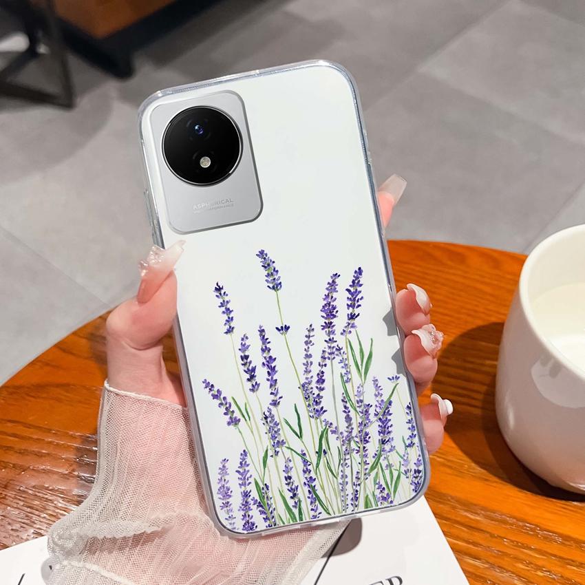 For Vivo Y02 Y02A Y02S Y10 Y11 Y12 Y12a Y15 Y15a Y16 Y17 Y19 Clear TPU Cases Ocean Whale Pattern Anti Drop Back Covers For Vivo Silicone Phone Housing