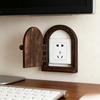 Wooden Switch Cover Outlet Protector Decorative Frame Wall Socket Safety Cover Anti Electric Touch Guard