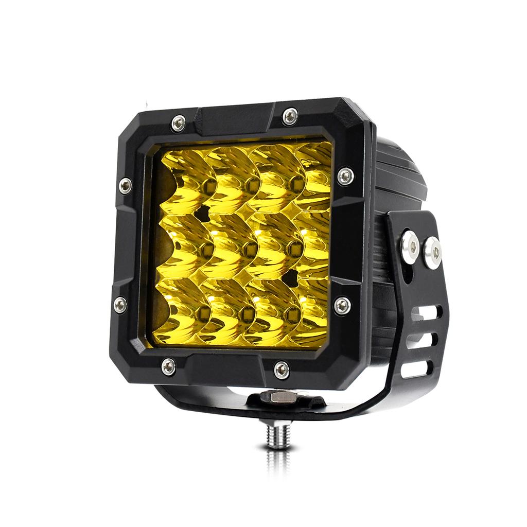 LED světelná lišta, 5" 100W 4300K ​​Žluté světlo Pracovní světlo 12000LM Vodotěsné mlhové světlo pro off Road