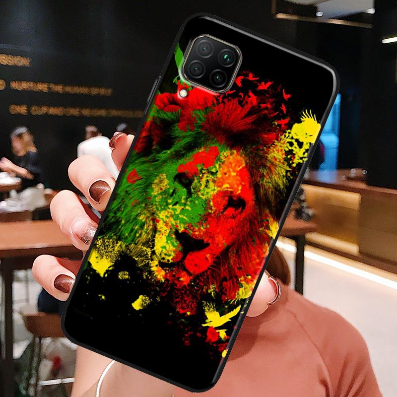 Rasta Lion Reggae Bob Marleys For Huawei Honor X8a X7a X9a X8 50 70 90 Lite Magic5 Pro P20 P30 P40 P50 P60 Nova 9 5T Case