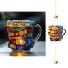 Painted Book Mug Coffee Cup Resin Hand Painted Modern Decor For Home Office