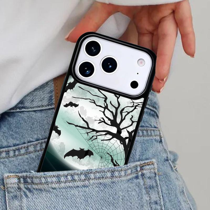 Twilight Bat Halloween Phone Case for iPhone 17ProMax 12 13 14 15 16e 17 Pro Max Plus Air Cover