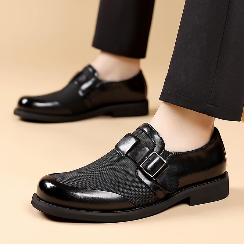 Fashion New Casual Men's Leather Shoes Retro and British Styles Work and Office Outdoor Trendy High-quality Shoes Black Brown Versatile