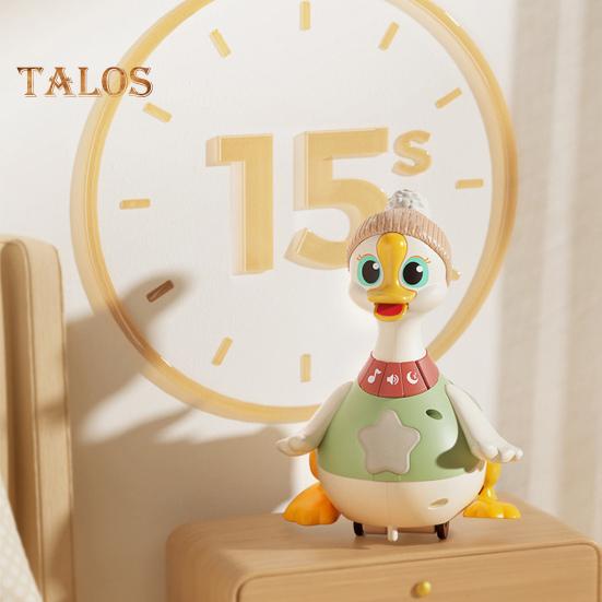 Bauchlage Gans Familie Spielzeug Laufende Mutter Baby Gans Spielzeug mit Musik Licht Pädagogisches Elektrisches Leuchtendes Schwingen Krabbelndes Enten Spielzeug Kleinkinder Junge Mädchen