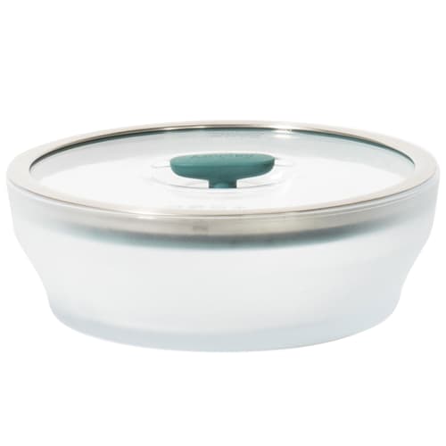 

Anyday 7-Cup Microwave Cookware Glass Container with Glass Lid, Plastic-Free Shallow Food Storage | Stackable, Airtight Steamer with Vented Lid, Micro