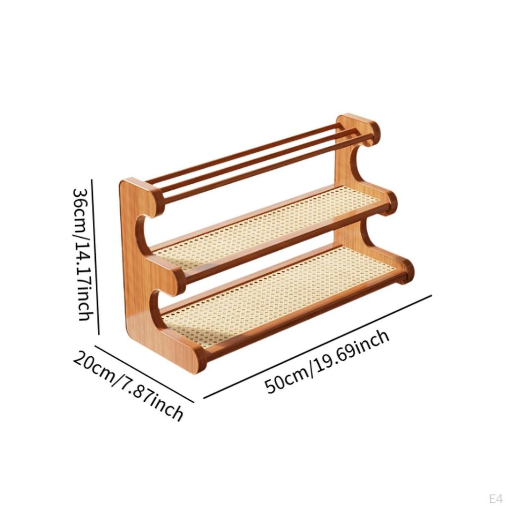 Chinese Teapot Shelf 3 Tier Portable Space Saving Gift Mug Holder Desktop Organizer for Apartment