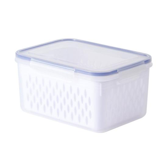 Pudełko do przechowywania owoców warzywnych z koszem spustowym Filtr wody Dobre uszczelnienie Zachowaj świeżość Wielofunkcyjny pojemnik do przechowywania Artykuły domowe