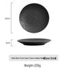 Nordic Style Large Frosted Stone Texture Ceramic Steak Plate - Round, Shallow, Light Luxury Design