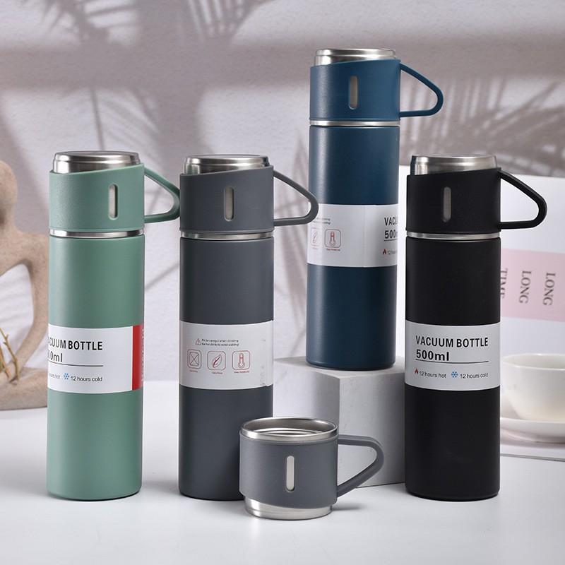 Stainless Steel Vacuum Insulated Travel Mug 500ml Business Gift Set Office Men