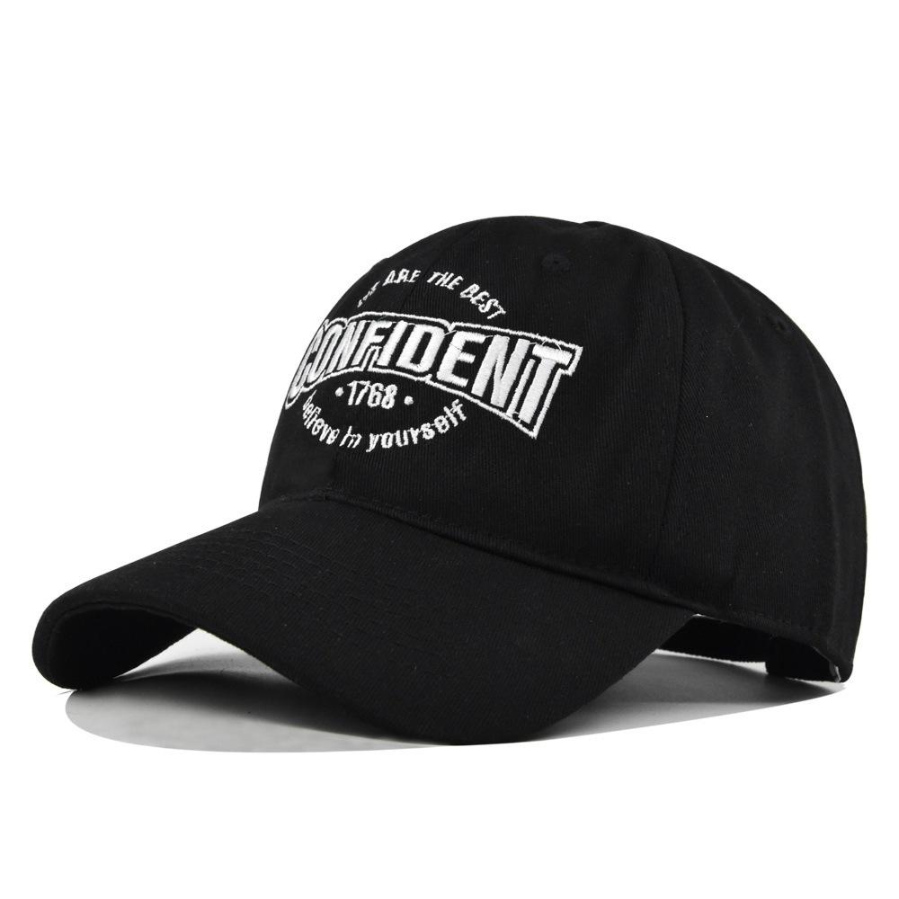 Confident embroidered duckbill cap - small letter embroidered baseball cap - personalized letter hat for men and women - sun hat as the picture