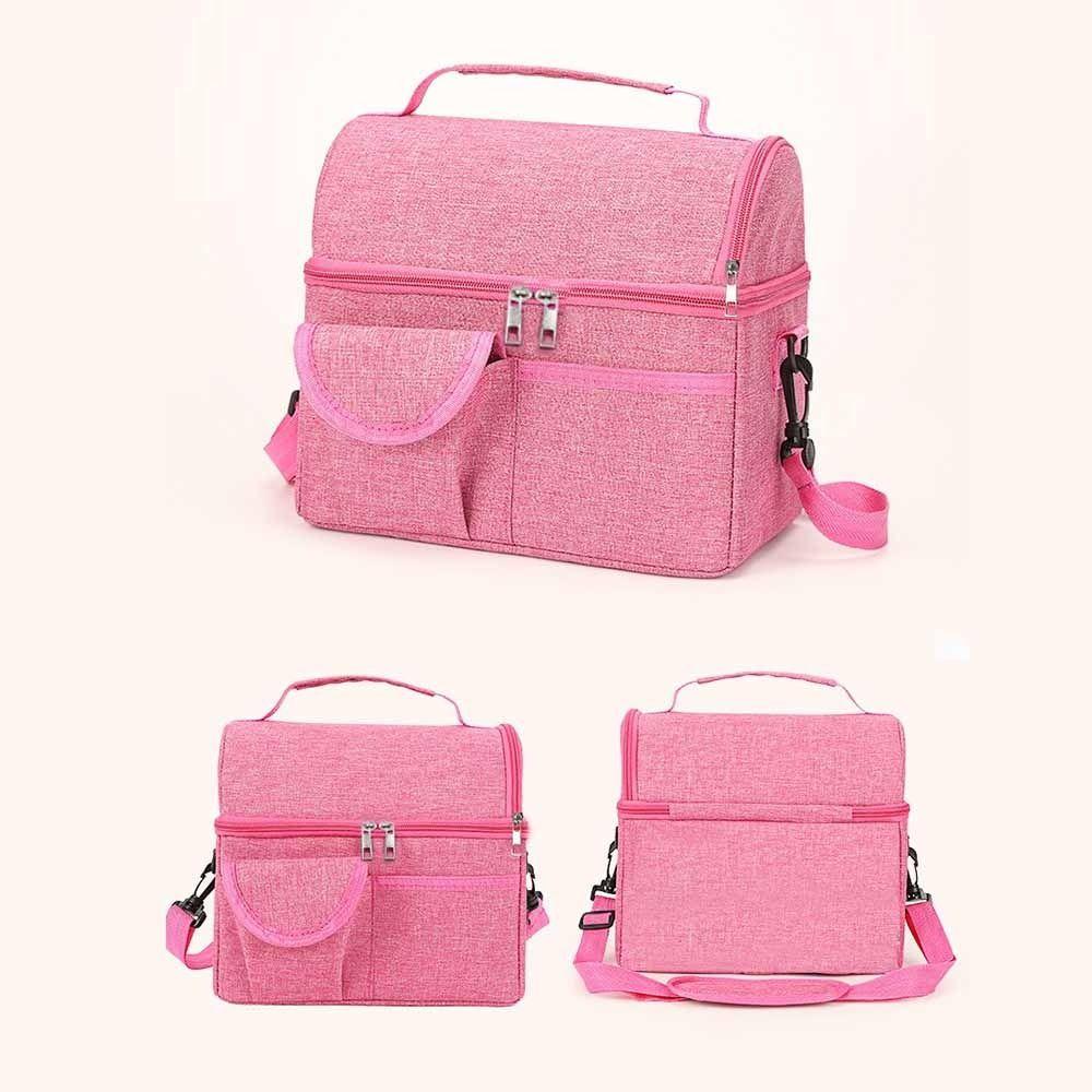Thermal Lunch Bag Waterproof Cooler Pack Portable Mommy Bag  Office