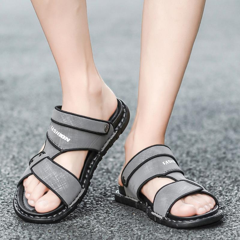 Fashion CYYTL Mens Slippers Casual Shoes Beach Sandals Outdoor Summer Slides Leather Walking Comfort Luxury Designer Fashion Lightweight