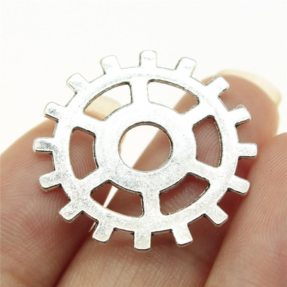 5pcs Charms Gear Steampunk Antique Silver Color Big Gear Steampunk Charms Pendant Jewelry Steampunk Gear Charms
