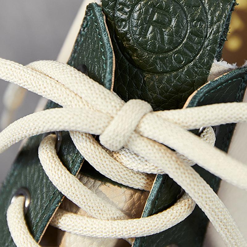 Genuine Leather Women Boots Retro Shoes 2024 New Autumn Winter Round Toe Double Zipper Handmade Concise Platform Boots