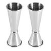 2pcs 304 Stainless Steel Double Jigger 1oz/2oz Bartending Tool Premium Cocktail Shaker  Bar