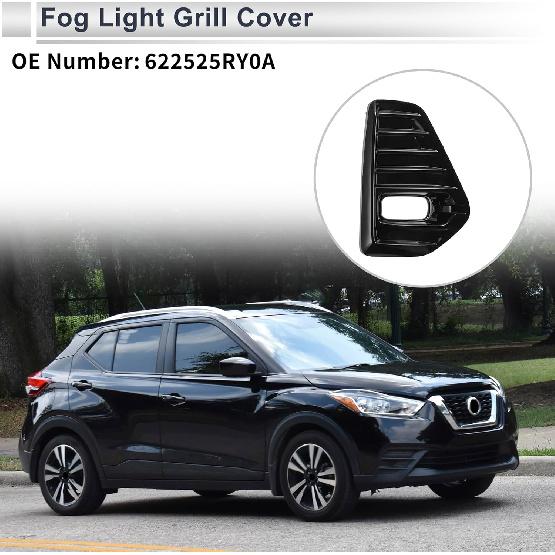 Front Right Fog Light Grill for Nissan Kicks 2021-2023 Front Lower Bumper Fog Light Cover Inserts No.622525RY0A ABS 1 Pc