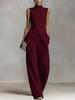 2026 Women's Solid Color Sleeveless Shirt and Pants Set
