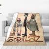 Music Band G-gorillazs Blanket Warm Soft Pattern Plush Throw Blanket For Kids Couch Chair Flannel Bedspread Bed Cover