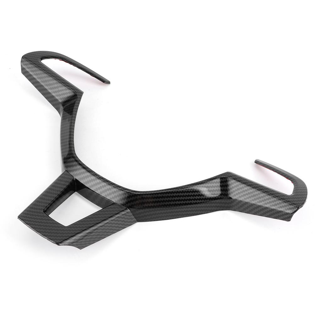 Steering Wheel Panel Cover Bezel Frame Trim Decor Fit for Skoda Octavia 2016‑2019Carbon Fiber Style Glossy Black