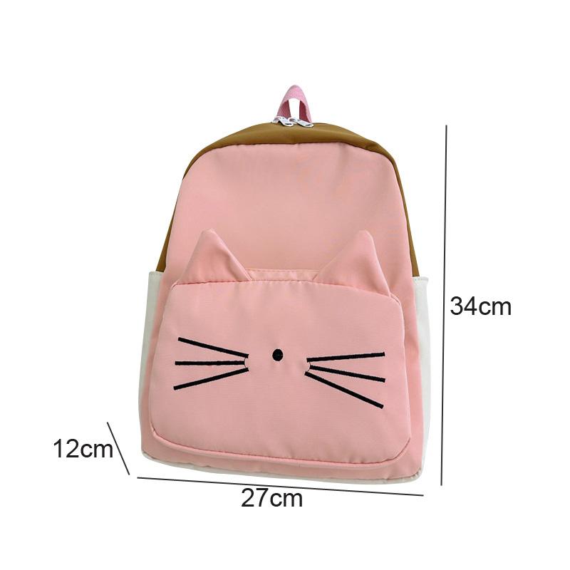 Cartoon Cat Kids Backpacks Kawaii Children's Handbags for Girls Boys Kindergarten Schoolbag Korean Toddler Travel Storage Bag
