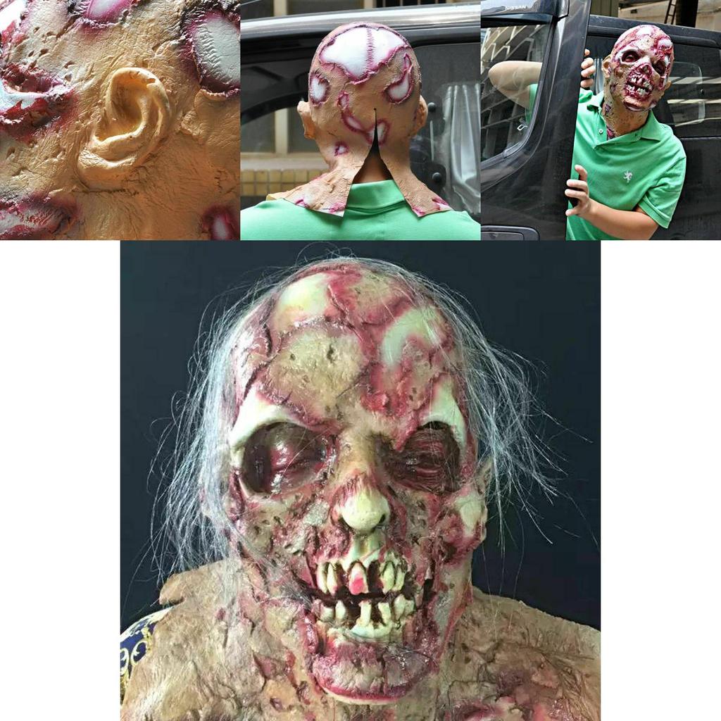 Disgustingly Realistic Latex Halloween Adult Zombie Mask For Ultimate Scare