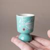 Colorful Glazed Ceramic Baijiu Cups: Creative One-Sip Toast Glasses for Home Use.