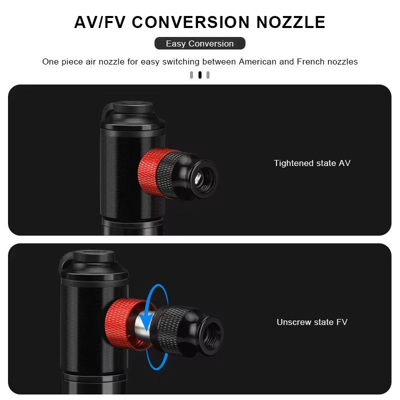 Mini Bike Pump Aluminum Alloy Portable Hand Tire Tube Inflator For Schrader Presta Valve AV FV MTB Road Bicycle CO2 Air Pump