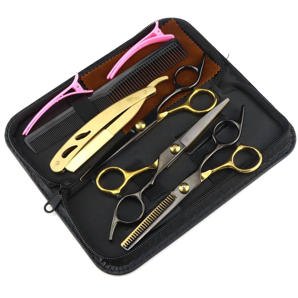 6.0 Inch Hair Scissors 3 Combinations, Set Hair Scissors Home Free Scraper