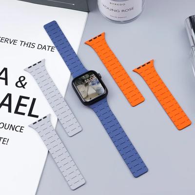 Silicone Magnetic Strap for Apple Watch Band Ultra 2 49mm 44mm 40mm Series 10 46mm 42mm 41mm 45mm Bracelet IWatch 9 8 7 6 SE 5