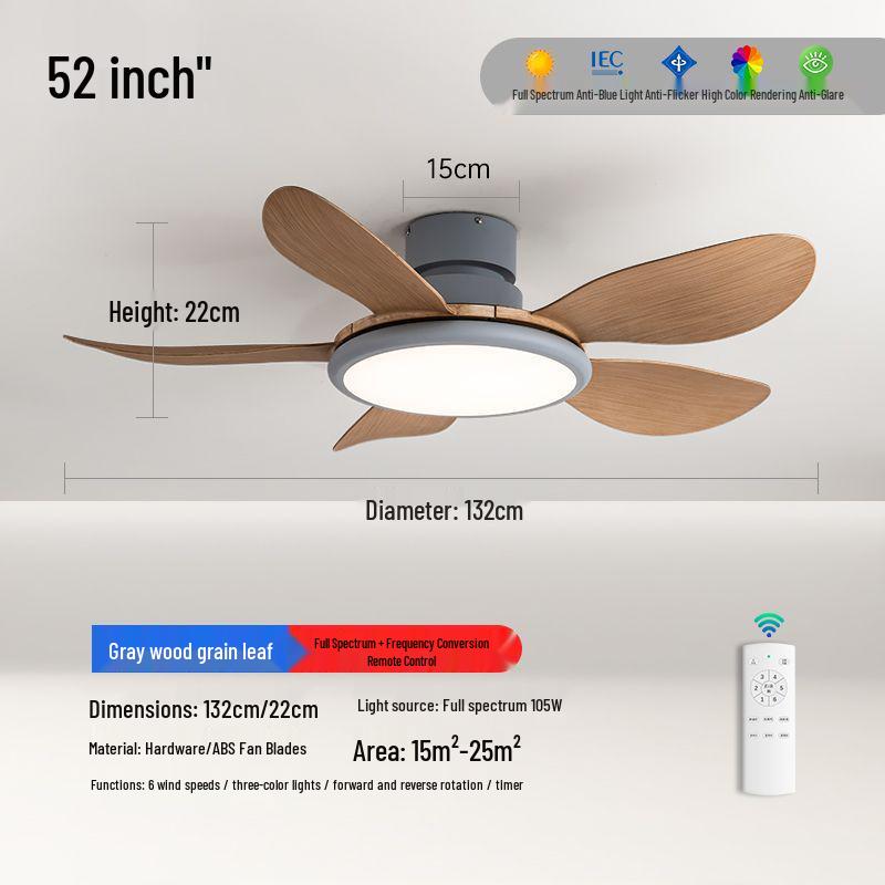 2024 High-Power Ceiling Fan with Integrated Chandelier for Bedroom, Dining, and Living Room