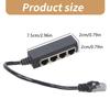 RJ45 Ethernet Splitter Cable Adapter, 1 to 4 Port Networking Extension Connector Fast Speed for Home and Offices